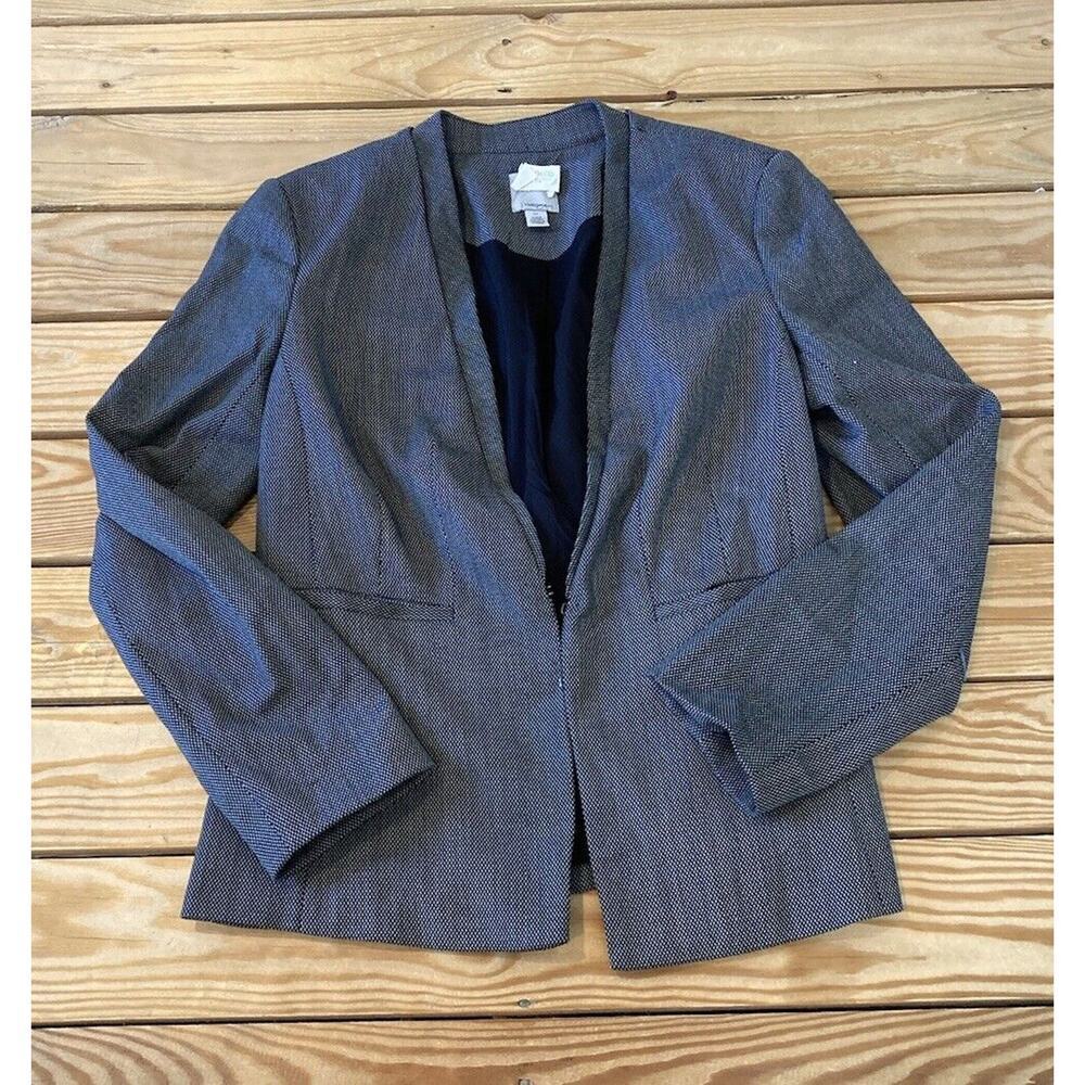 Halogen Clasp Front Blazer Jacket Petite Size 6P Women’s Black